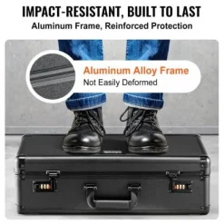 Förvaringslåda för graderade kort, 52,5x29,5x16,5 cm, lås, aluminium, förvaring