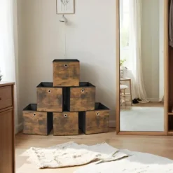 Förvaringslåda, set om 6, förvaringslådor