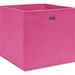 Förvaringslådor - Living Förvaringslådor 10 st non-woven tyg 28x28x28 cm rosa