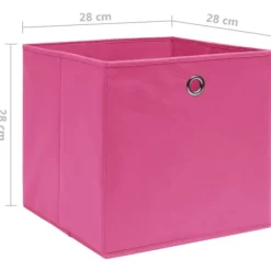 Förvaringslådor - Living Förvaringslådor 10 st non-woven tyg 28x28x28 cm rosa
