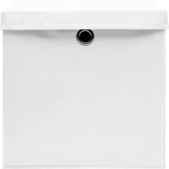 Förvaringslådor - Living Förvaringslådor med lock 10 st 28x28x28 cm vit