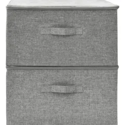 Förvaringslådor - Living Förvaringslåda 2 st tyg 43x34x23 cm grå