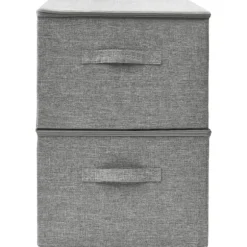 Förvaringslådor - Living Förvaringslåda 2 st tyg 43x34x23 cm grå