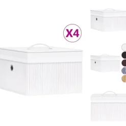 Förvaringslådor - Living Förvaringslådor bambu 4 st vit