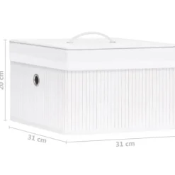 Förvaringslådor - Living Förvaringslådor bambu 4 st vit