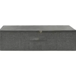 Förvaringslådor - Living Förvaringslåda tyg 70x40x18 cm antracit