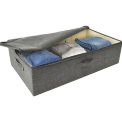 Förvaringslådor - Living Förvaringslåda tyg 70x40x18 cm antracit