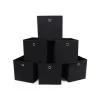 Förvaringslådor 6 stycken svarta, 30 x 30 x 30 cm