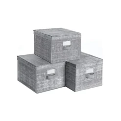 Förvaringslådor med lock, 30 x 40 x 25 cm