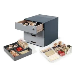 Förvaringsmodul - Slitstark - Antracitgrå - 4 lådor - Kaffeplats - Robust design