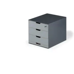 Förvaringsmodul - Slitstark - Antracitgrå - 4 lådor - Kaffeplats - Robust design