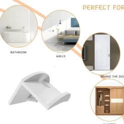 Förvaringsställ för basebollkepsar, väggmonterat hattställ, ingen borrning krävs (10 stycken, vit)