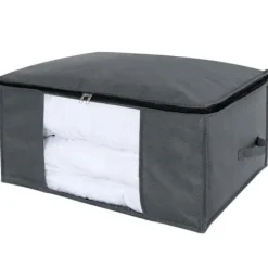 Förvaringsväska för lakan, täcken, kläder 60x43x35 cm Grå 2-pack