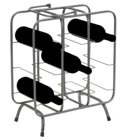 FURNLUX FLASKHÅLLARE FYRKANTIG GRÅ 40CM