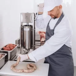 Fyllmedel, vertikal korvfyllare, manuell, 5 l + 4 trattar