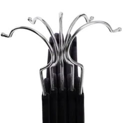 Galgar med sammet 20-pack – tunna, halkfria klädhängare med 360° roterbar krok