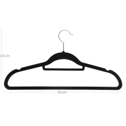 Galgar med sammet 20-pack – tunna, halkfria klädhängare med 360° roterbar krok