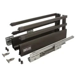 GAMET BOX2 låda, fyrkantig skena, hög, antracit, 500 mm