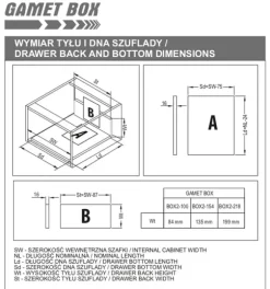 GAMET BOX2 låda, fyrkantig skena, medium, antracit, 300 mm