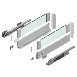 GAMET BOX2 låda, glaspanel, hög, vit, 350 mm