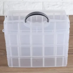 Genomskinlig Plast Smyckenspärla Förvaringslåda Container Craft Organizer Case Tool