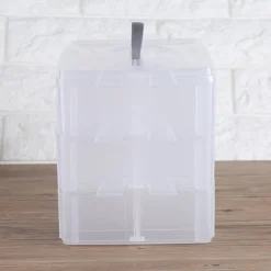 Genomskinlig Plast Smyckenspärla Förvaringslåda Container Craft Organizer Case Tool