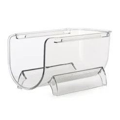 Genomskinliga Vinflaskhållare Stapelbara Plast Vinställ Hållare För Köksbänkskivor Skafferi Kylskåp