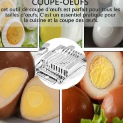 Äggdelare - CONFOZEN - 13,7x9,2x2,5 cm - Rostfritt stål - Multifunktionell - Ergonomisk