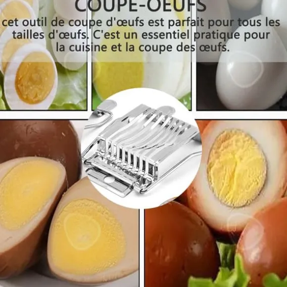 Äggdelare - CONFOZEN - 13,7x9,2x2,5 cm - Rostfritt stål - Multifunktionell - Ergonomisk