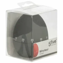 ÄGGFORMAD TIMER, grå, 6x7cm, tillverkad av slitstarkt material