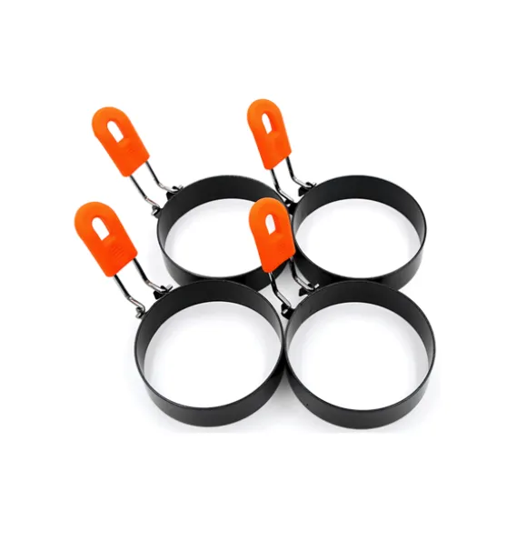 Äggring / omelettform 4-pack rostfritt stål/silikon