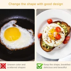Äggring / omelettform 4-pack rostfritt stål/silikon