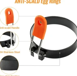 Äggring / omelettform 4-pack rostfritt stål/silikon