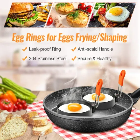 Äggring / omelettform 4-pack rostfritt stål/silikon