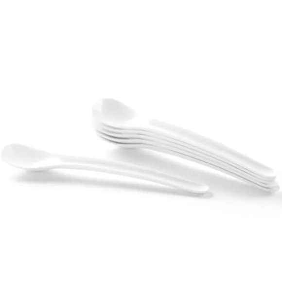 Äggsked av vit ABS-plast, set om 6 st. - Hendi 441503