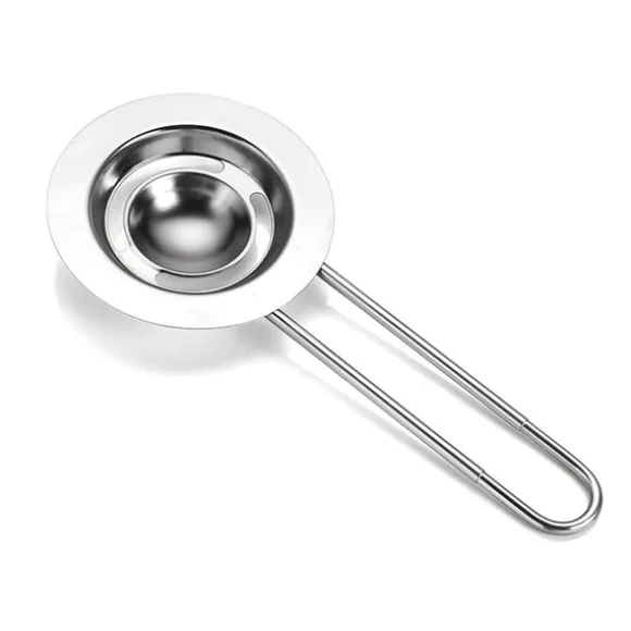 Äggulaseparator i rostfritt stål med justerbart handtag Telescopic