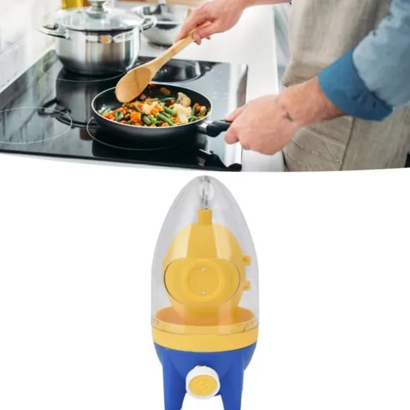Ägguleblandare Manuell lätt bärbar handdragrep Golden Egg Maker Easy Egg Scrambler Shaker för matlagning