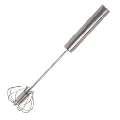 Äggvisp i rostfritt stål Halvautomatisk äggvisp Handskjut roterande vispmixer för blandning av mjölkskummare gräddtillverkning