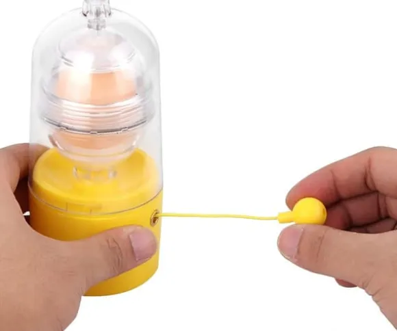 Äggvisp, manuell gyllene äggvisp med dragsnöre, äggulproteinmixer, roterande äggvita och äggula, matlagningsverktyg, köksredskap, äggpuddingmaskin