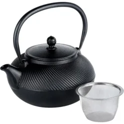 Gjutjärn vattenkokare tekanna tekanna infuser med sil för örtte 1L