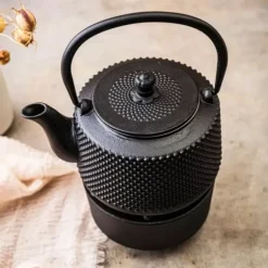 GJUTJÄRNKANNA 0,8L MED FILTER OCH VÄRMARE KINGHOFF KH-1847