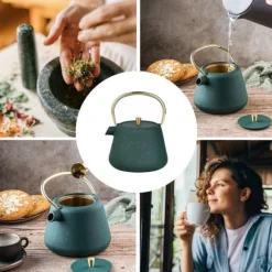 Gjutjärnstekanna, kaffebryggare, 1,0L, KINGHOFF KH-1933