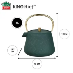 Gjutjärnstekanna, kaffebryggare, 1,0L, KINGHOFF KH-1933