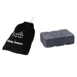 GL11091 - Set med 6 stycken granitwhiskystenkuber. Glaciärsten. bulk naturlig kylare till jul. redskap