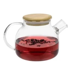 Glas- och bambuteekanna - 1 L