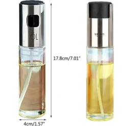 Glas och rostfritt stål köksoljespray - Jiyaru - 100ml - Genomskinlig - SMÖR Skål - OLJARE