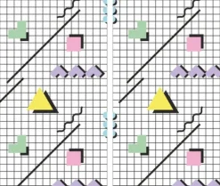 GLAS SKÄRBRÄDA 2x 30x52 MÖNSTER