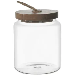 Glasburk med akacialock 13 cm