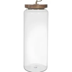 Glasburk med akacialock 27,5 cm