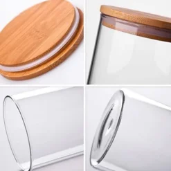 Glasburk med Trälock - 950 ml